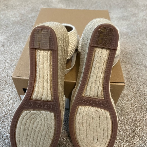 Neutral Linen-Look Ankle-Strap Wedge Espadrilles - Picture 3 of 6